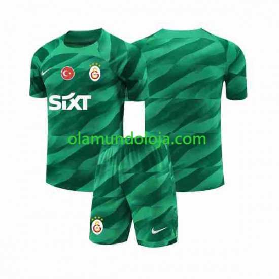 Camisola Galatasaray Guarda-redes Criança Equipamento Primeiro 2023-2024 Manga Curta